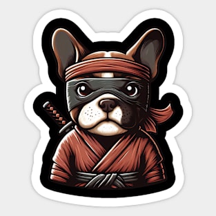 Ninja french bulldog Sticker